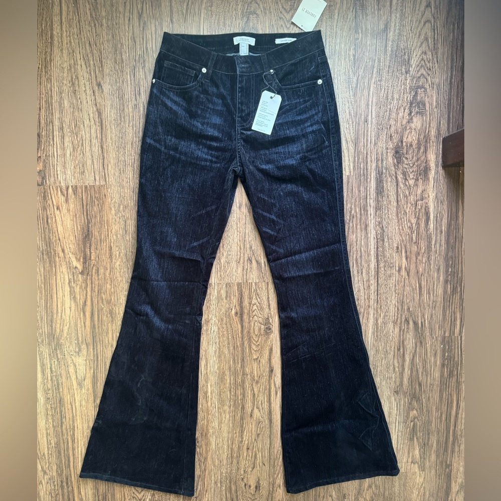 Forever 21 Low Rise Slim Flare Jeans Size 26 Black Blue